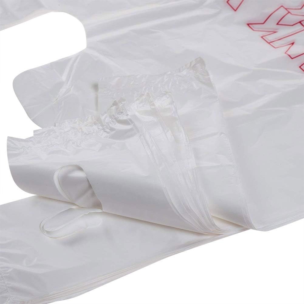 600 Count Thank You Grocery Bags – Durable 15 Mic Reusable & Disposable Style