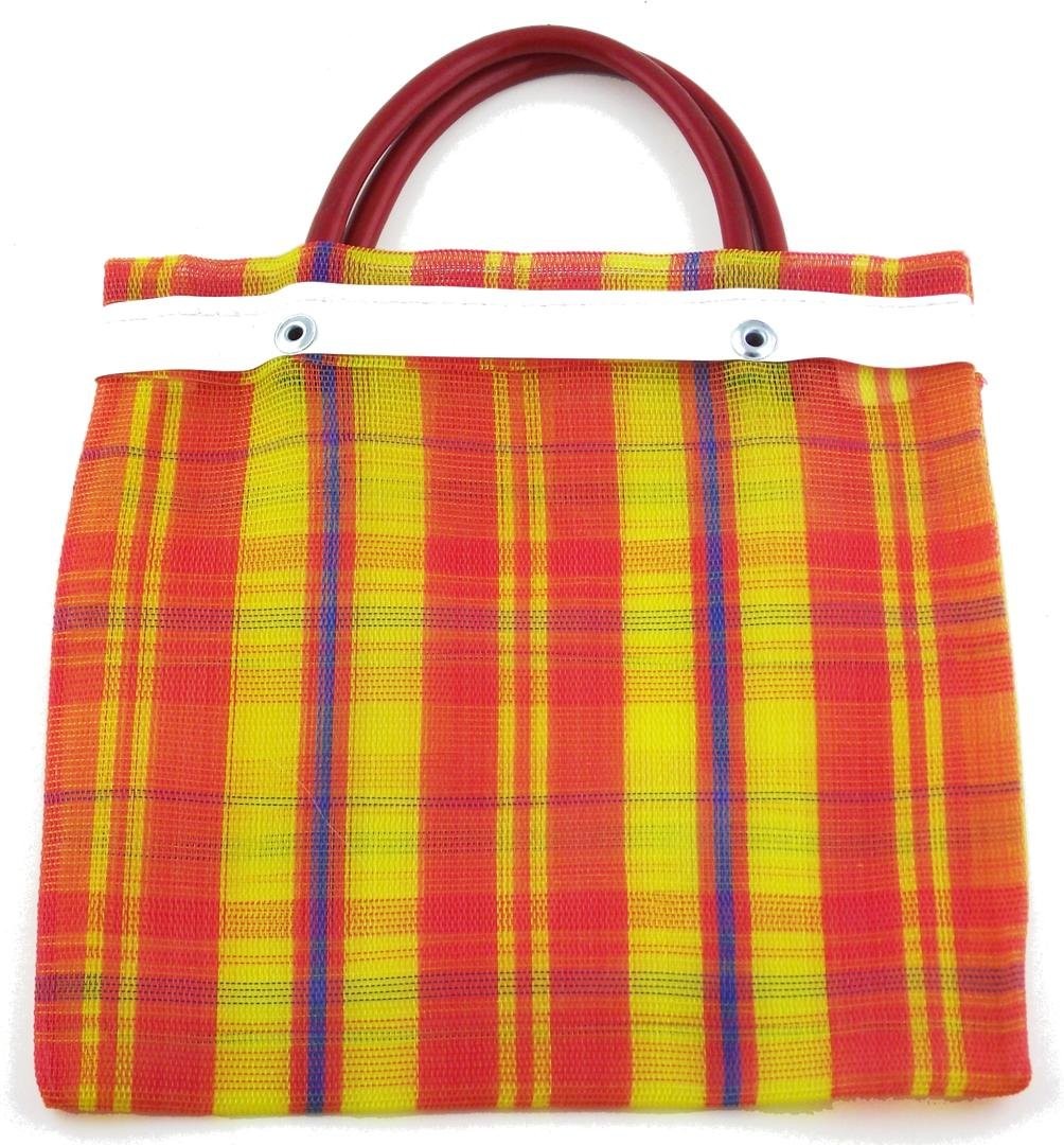24 Pcs Small Mexican Tote Mercado Bags 7.5 inch by 7.5 inch, Assorted Colors …