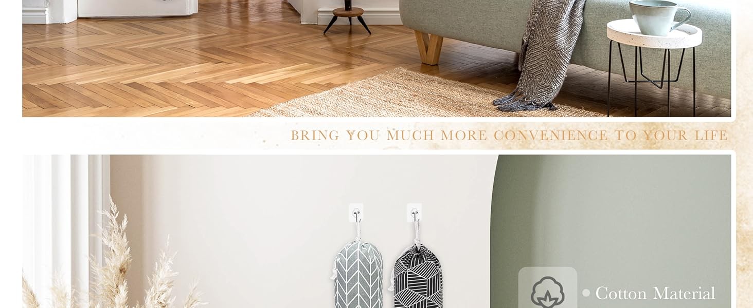 Plastic Bag Holder, Wall Mount Organizer, Shopping Bags Carrier, Washable Large