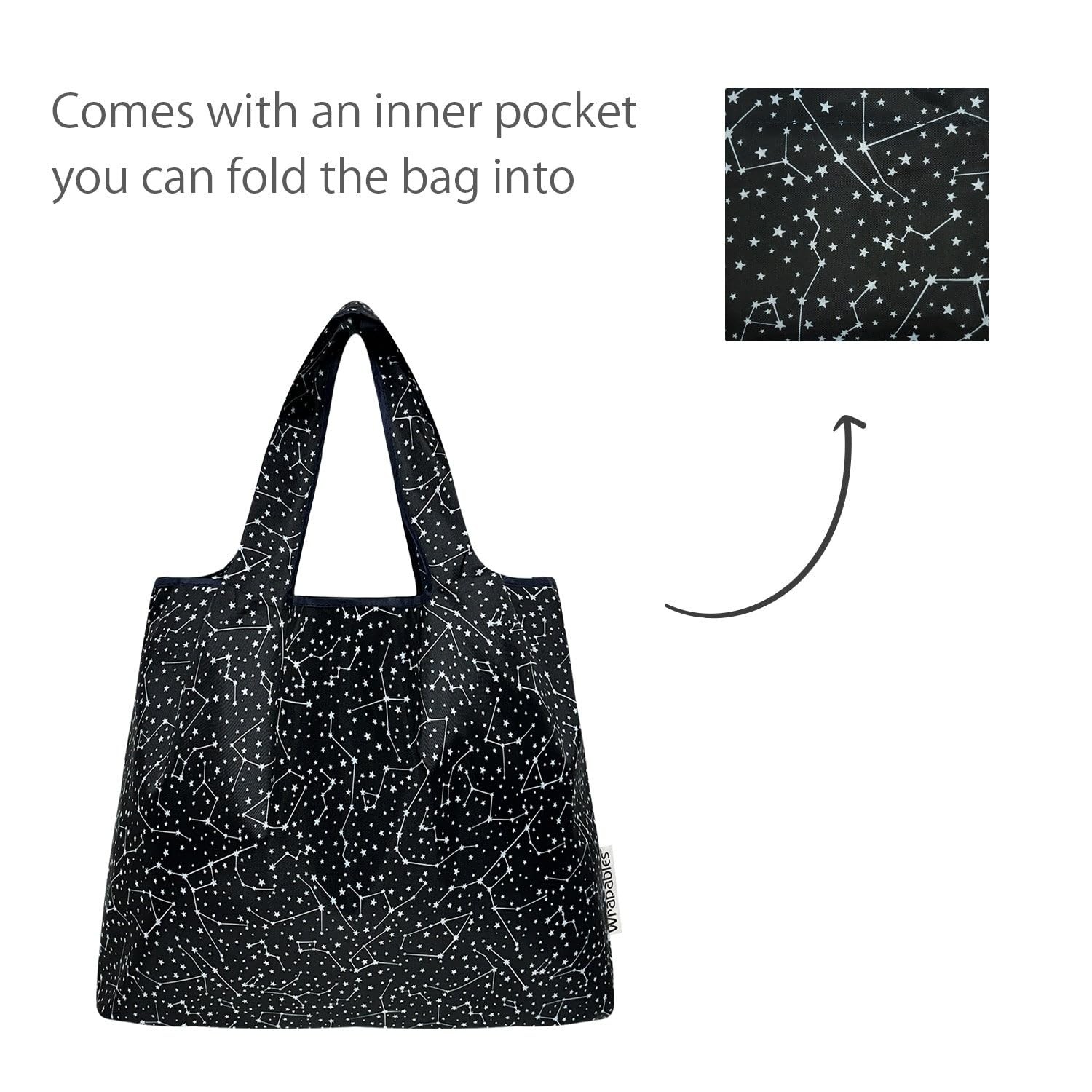 2 PCS Medium Foldable Tote Nylon Reusable Grocery Bag Shopping Carrier Hand