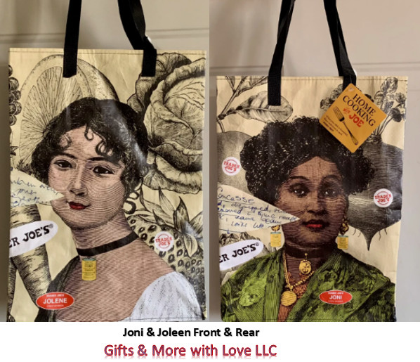 Trader Joe NEW REUSABLE 💚JOLENE & JONI SHOPPING GROCERY TOTE GIFT BAG RARE