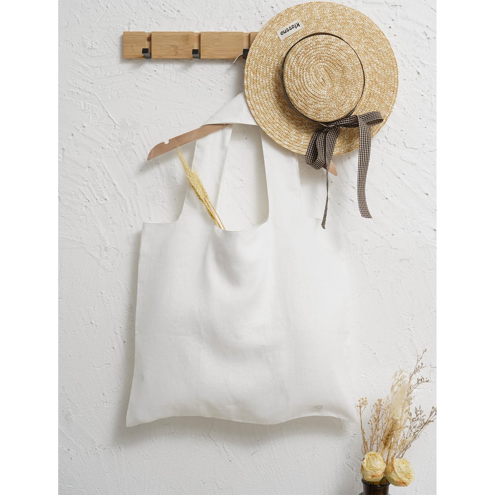 100% Pure Linen Reusable Shopping Bags for Shoulder Grocerie Bags Heavy Duty …