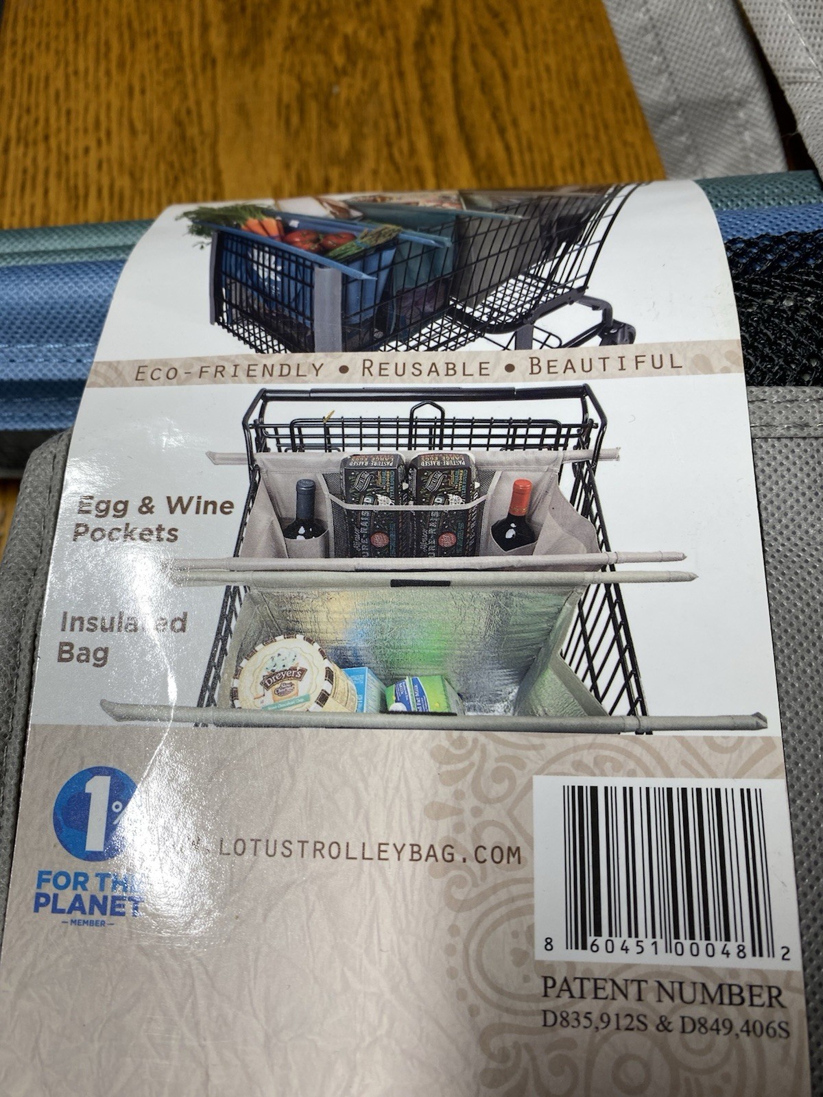 New Trolley 4 Bag Set by Lotus Reusable Eco Friendly Grocery Organizers Washable