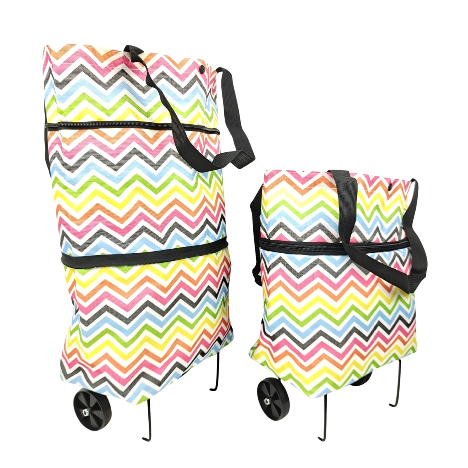 Reusable Grocery Bags with Waterproof Coating and Folding Wheels – Foldable T…