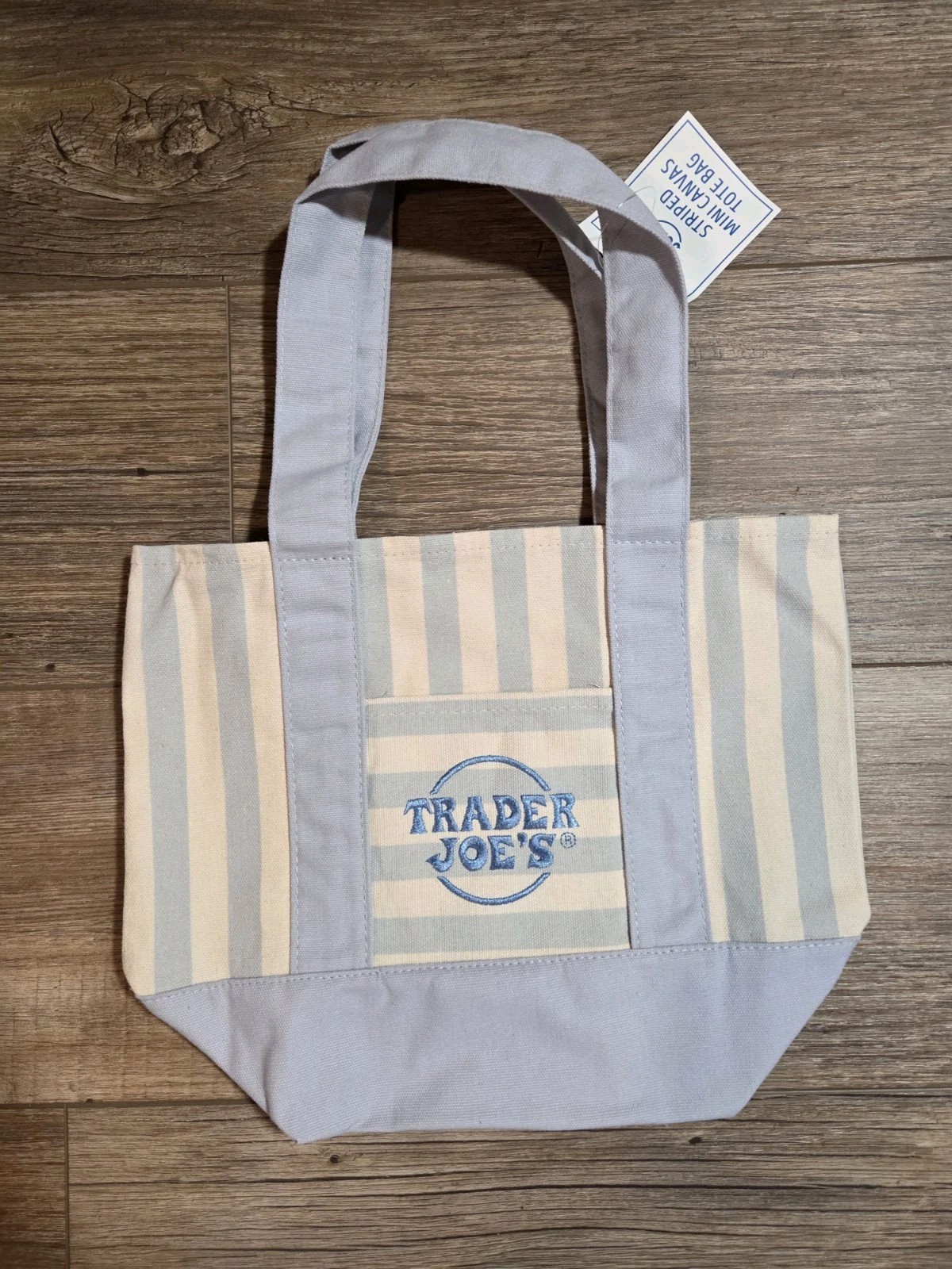 Trader Joe’s Mini Pastel Stripe Tote Bag 2026 Limited Edition (Set of 4)