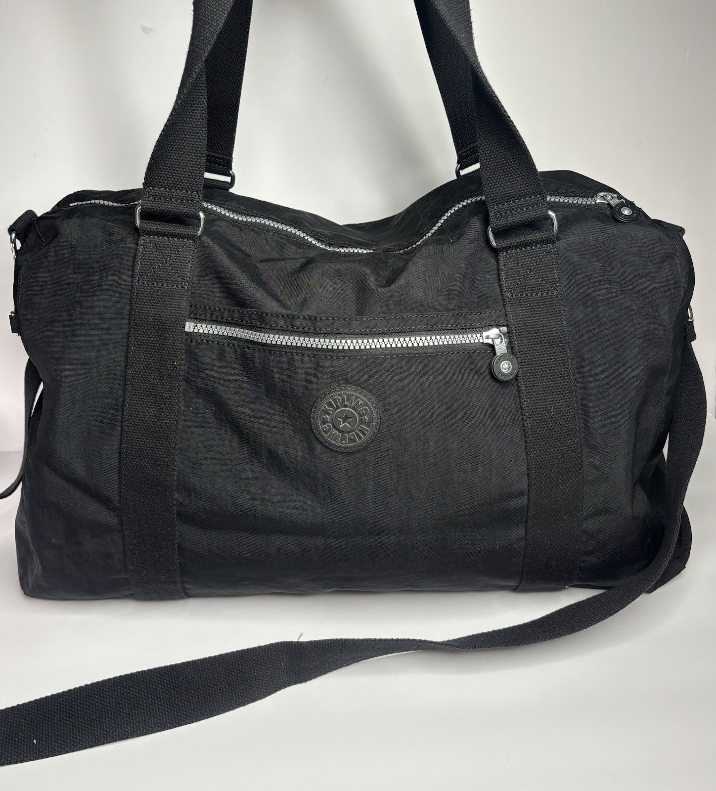 Kipling Art Heritage Tote Black Nylon, Overnight, Weekend, Gym Bag