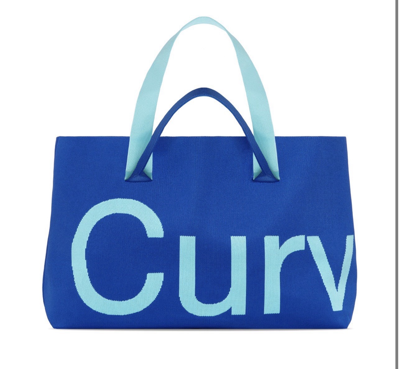 Curves by Sean Brown Knit Tote in Azure