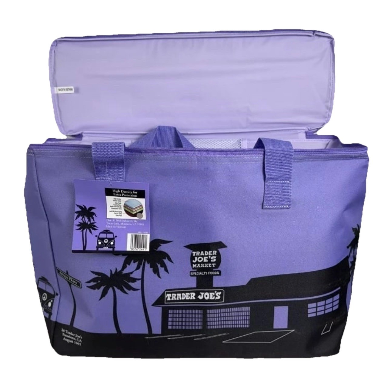 Trader Joe large 2024/2025 Dark Purple Not Lavender RETIRED Insulated LargeTote