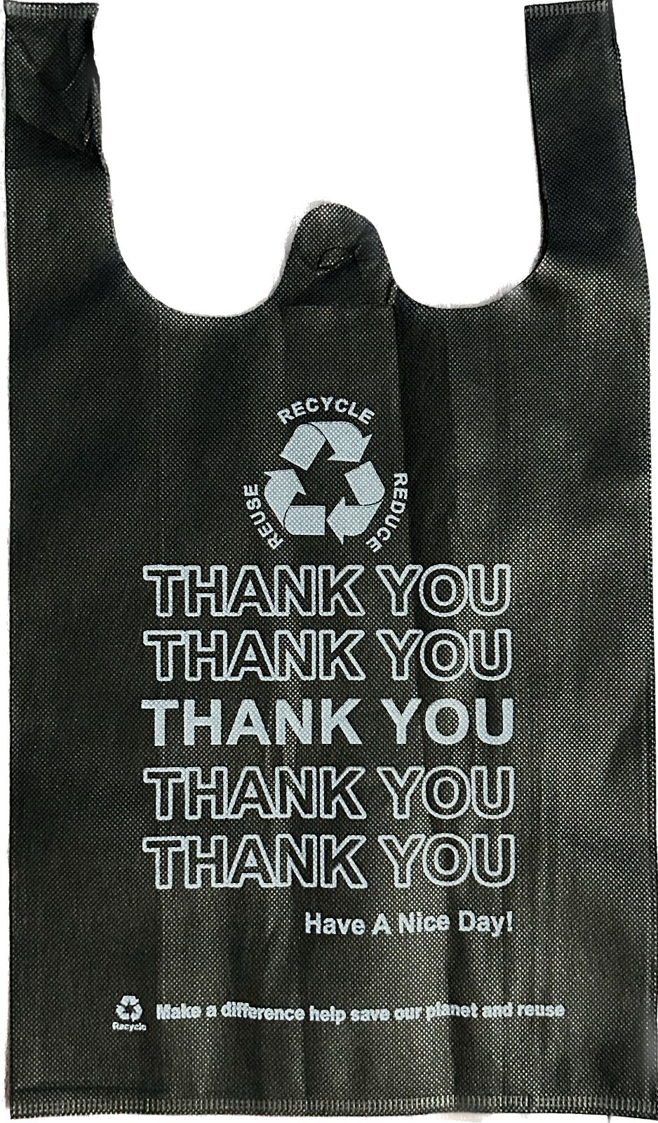 Wholesale Pallet 18000 Non-Woven T-Shirt Grocery Bags Thank You Bulk Lot 45GSM