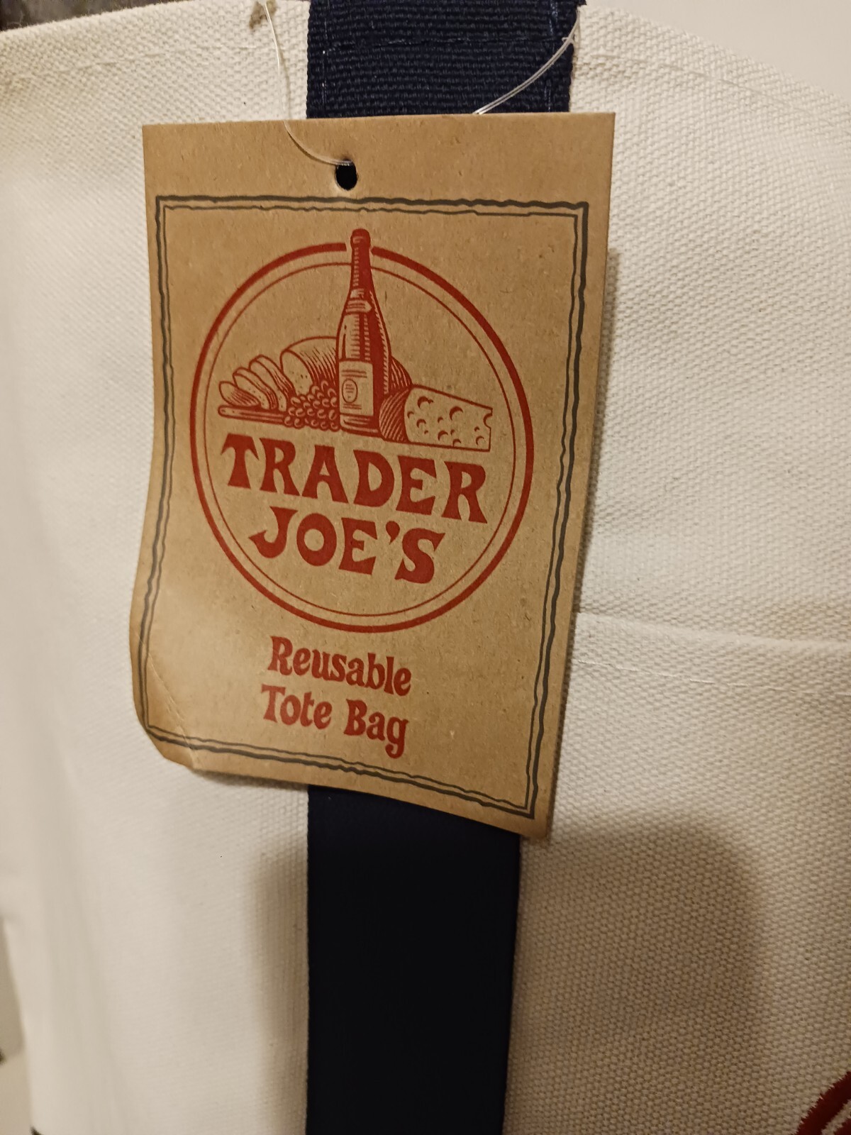 New Trader Joe’s LARGE Canvas Tote Bag | DARK BLUE | Limited 2024