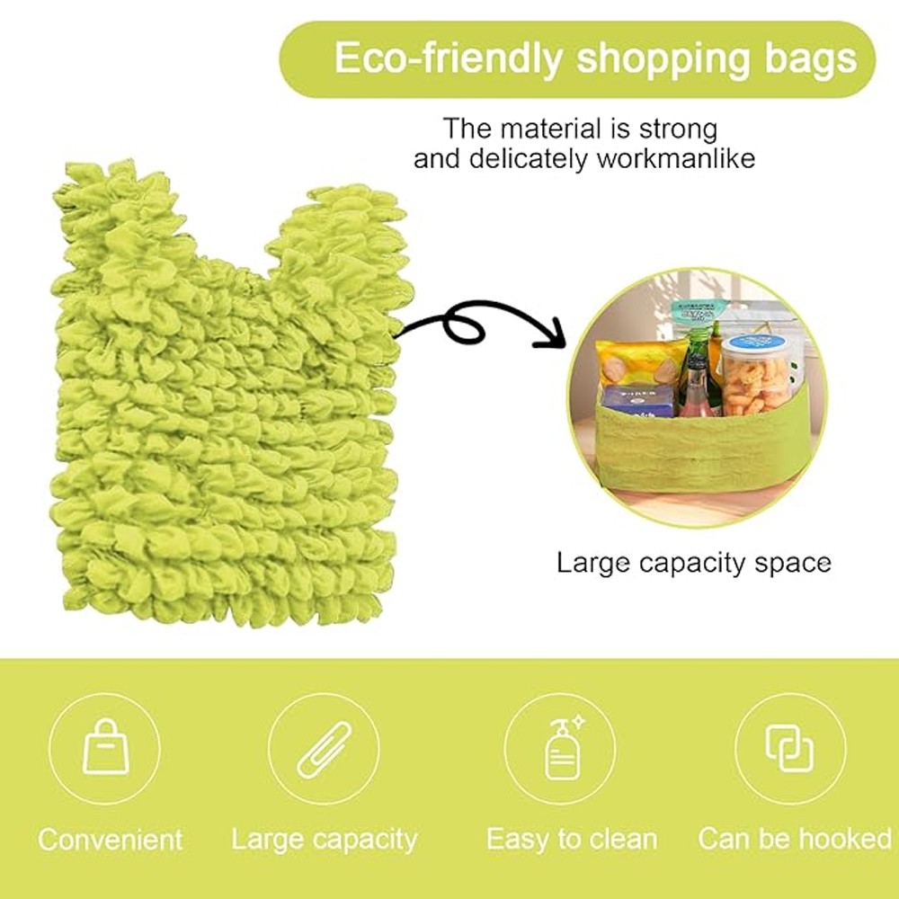 6pcs Magic Stretch Bags, Portable Foldable Handheld Pleated Reusable Bag AOV