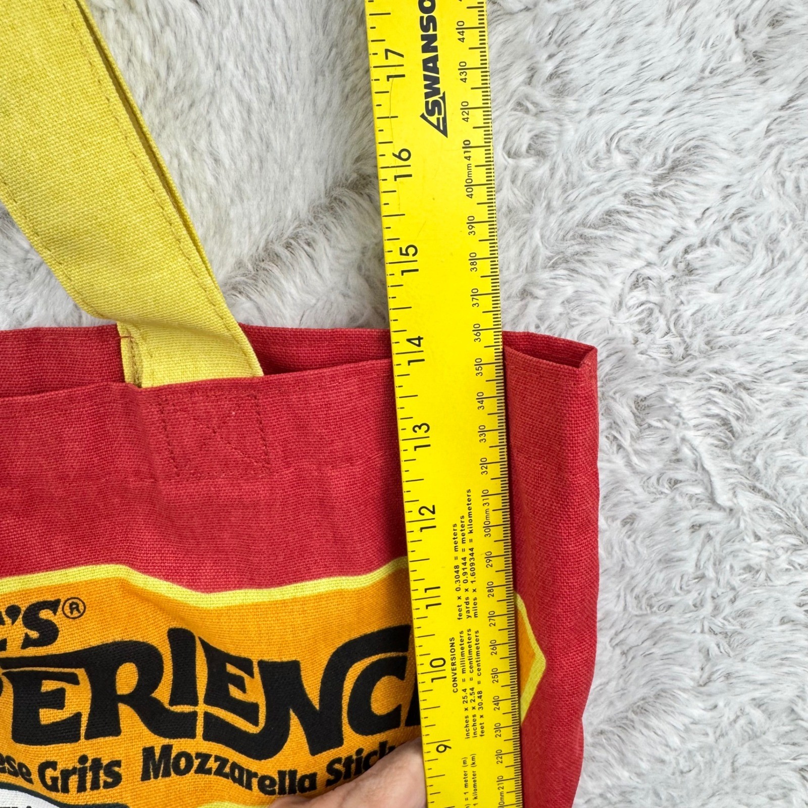 Trader Joe’s Cheese Bag Tote Unisex OS Red Yellow Cotton Canvas NWT NEW