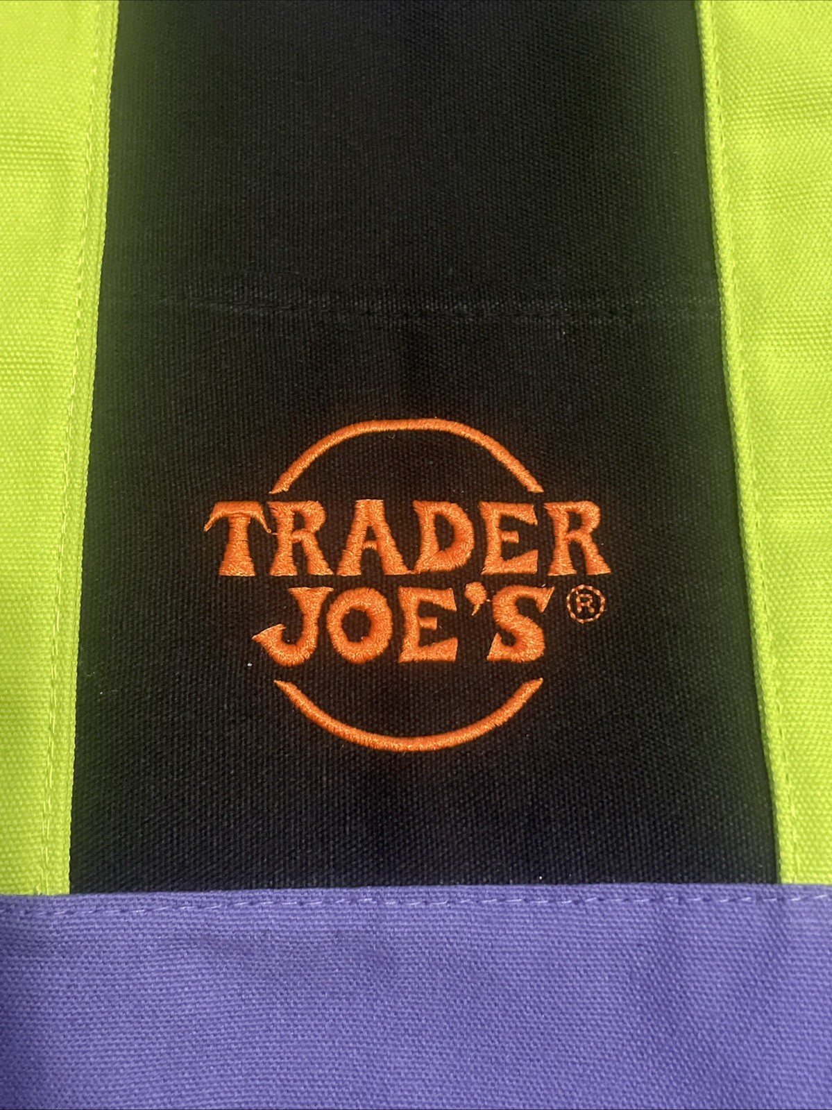 Trader Joe’s Mini Halloween Canvas Tote Bag. RARE MULTI COLOR Purple Green Black
