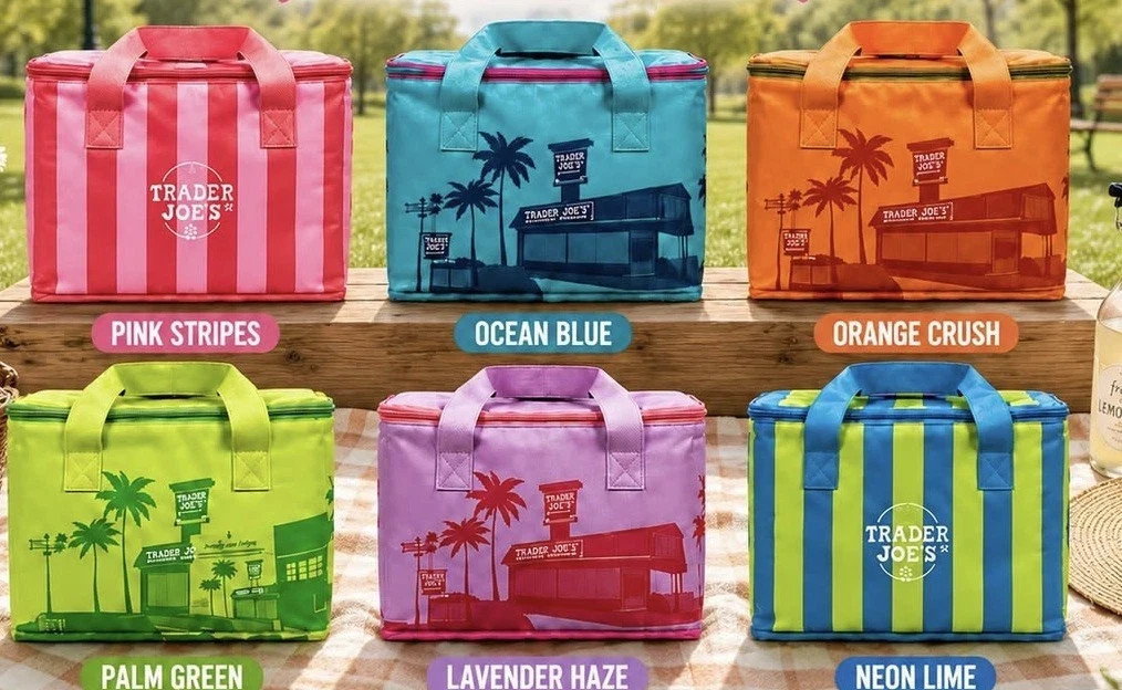 NEW Trader Joe’s 2026 Summer Mini Insulated Tote Bags Set of 6 LIMITED EDITION