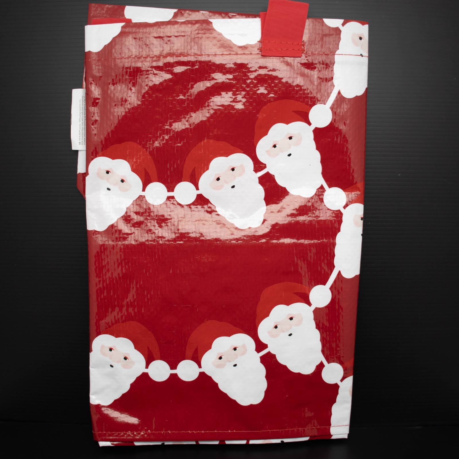 NEW Ikea VINTERFINT Large Shopping Tote Bag Christmas Santa Claus 19 Gallon