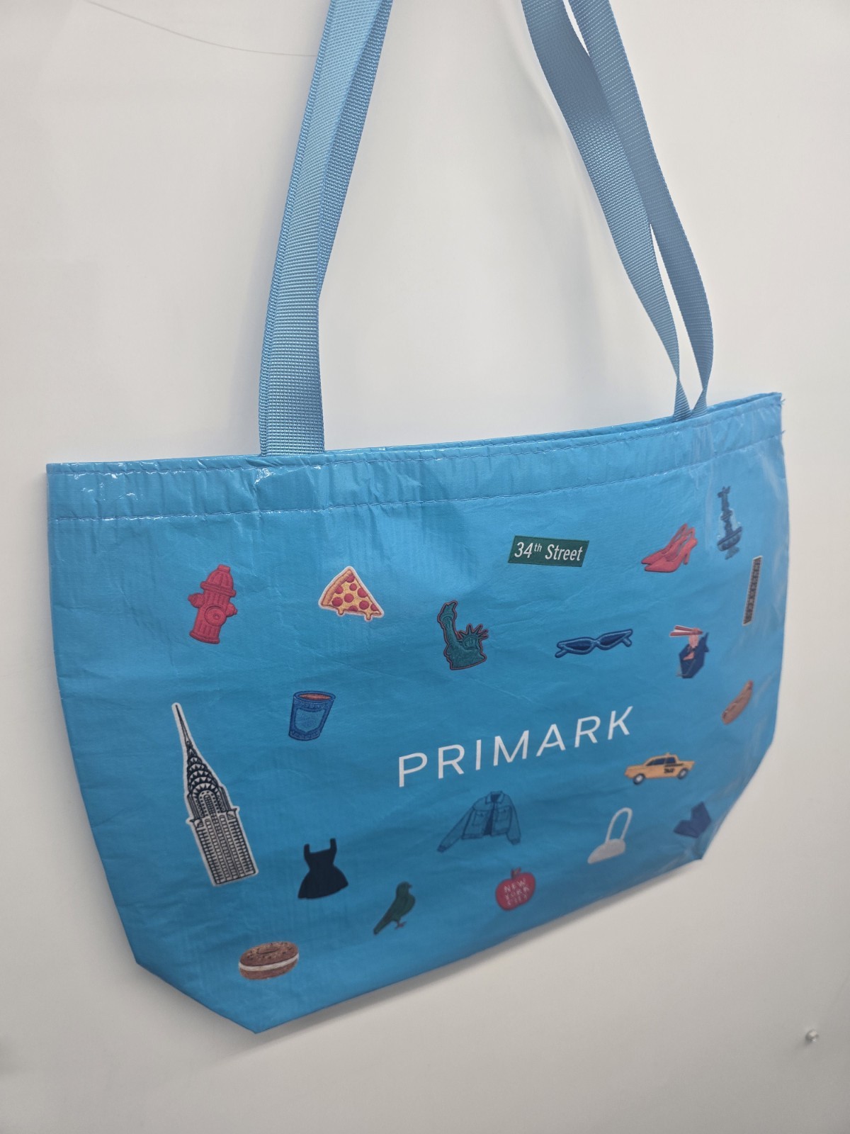Primark 34th St Grand Opening Blue NYC Icons Landmarks Tote Bag