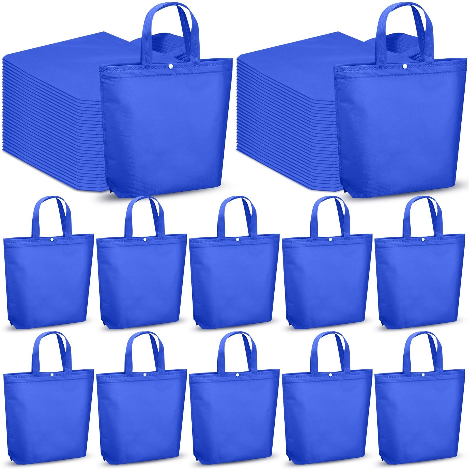 100 PCS Reusable Grocery Bags Bulk Shopping Tote Foldable Non Woven Handle