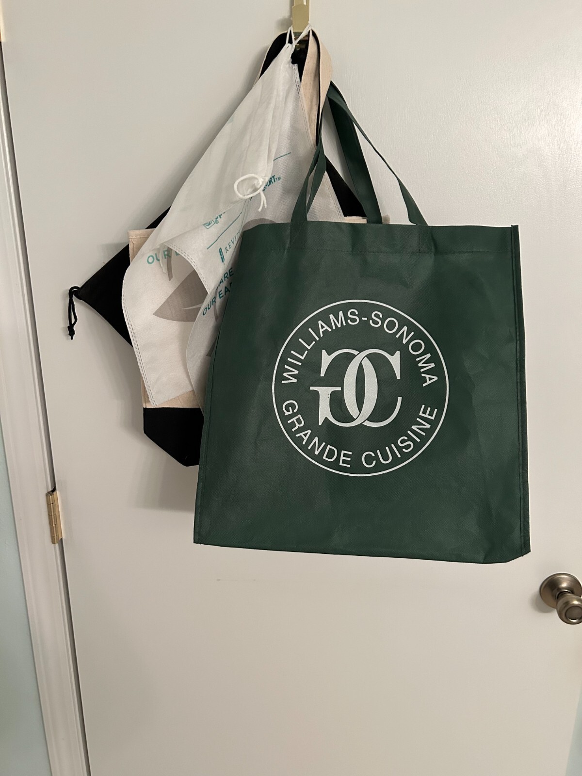 Five Fabric Bags Williams Sonoma Vanity Fair Kut Shopping Bags