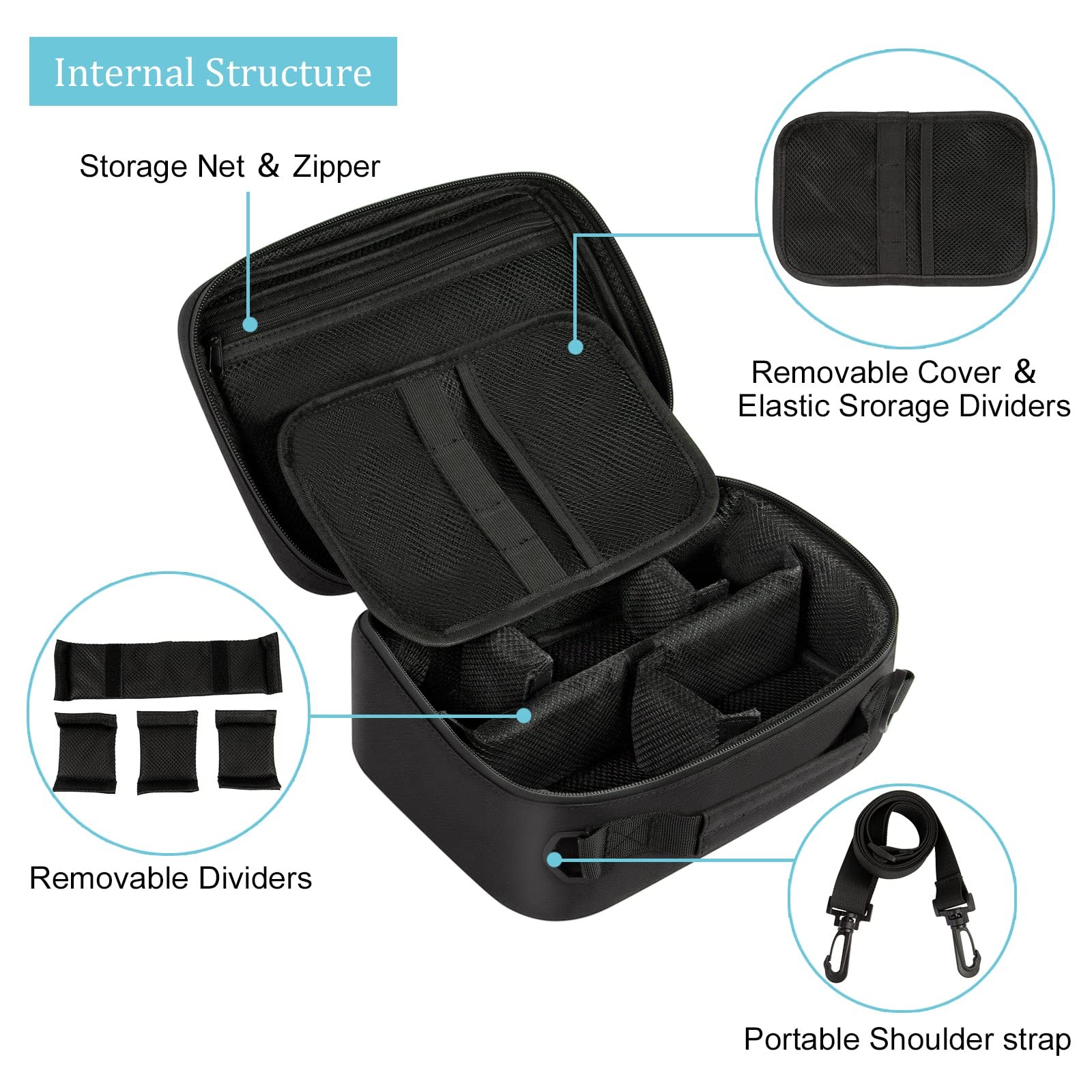 MATEIN Smell Proof Bag, Odor Bags Stash Box 1 Count (Pack of 1), Black