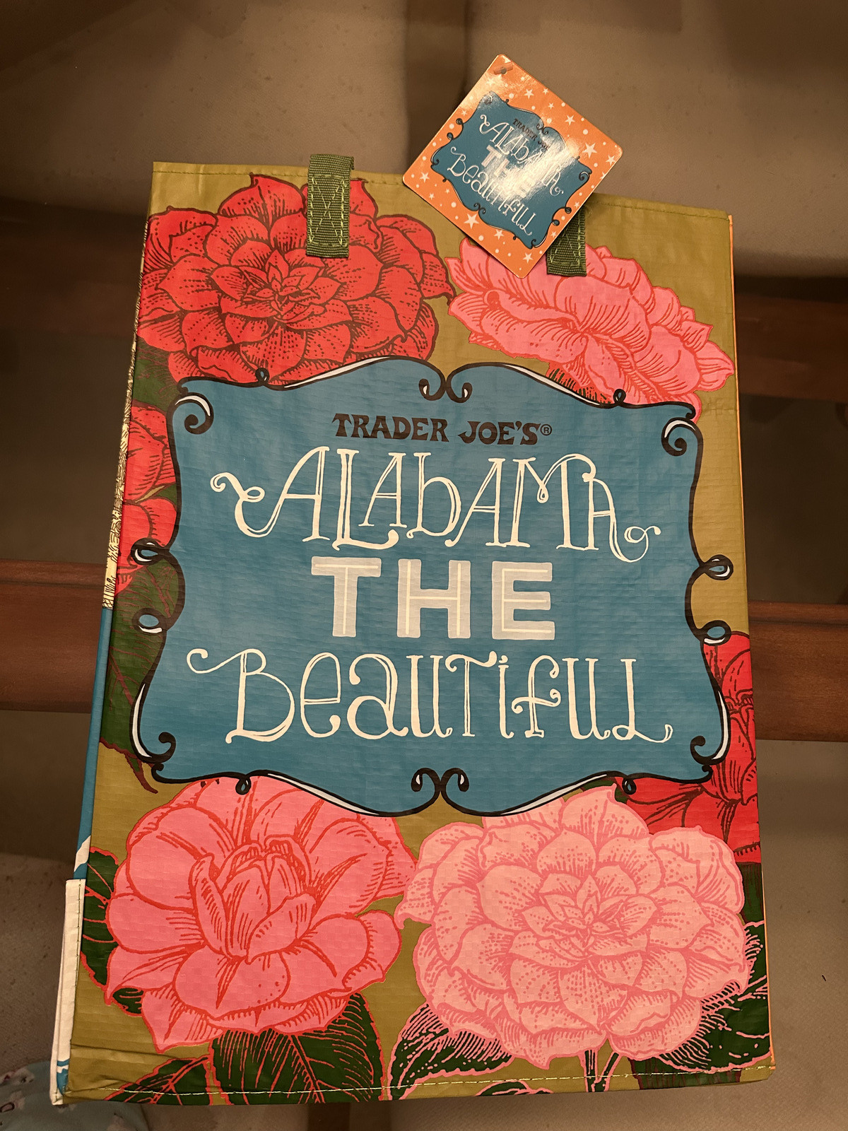 Trader Joe’s ECO Reusable Shopping Grocery Gift Tote Bag NWT/Alabama