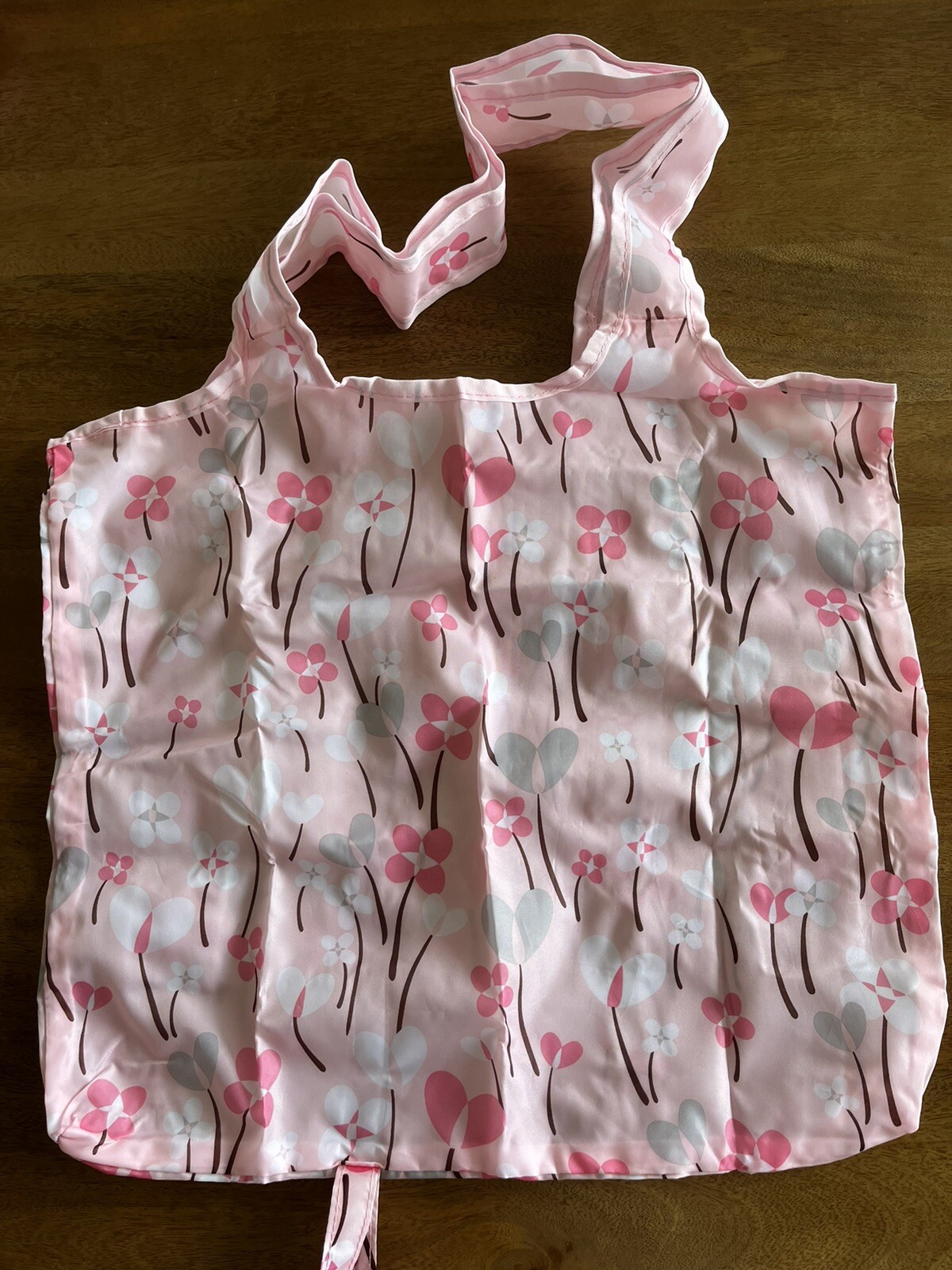 Reusable shopping bag Packable – Brand New- Sakura Pink Floral