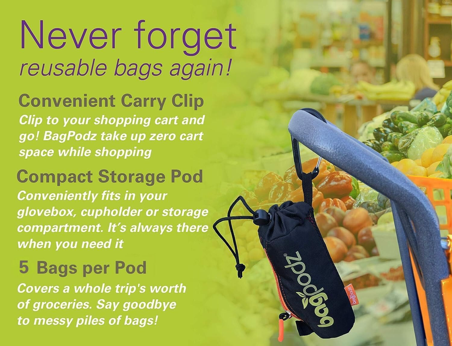 Sturdy Reusable Grocery Bags Foldable and Washable – Made from Ripstop Nylon Hol