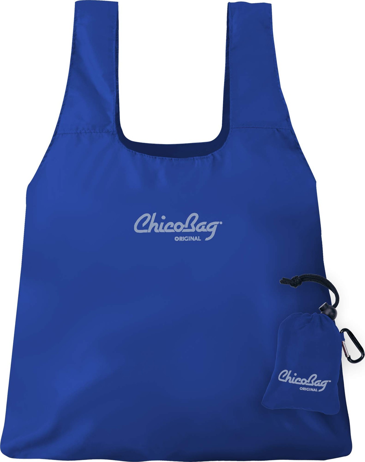 ChicoBag Original Compact Reusable Grocery Bag with Attached Pouch and Carabi…