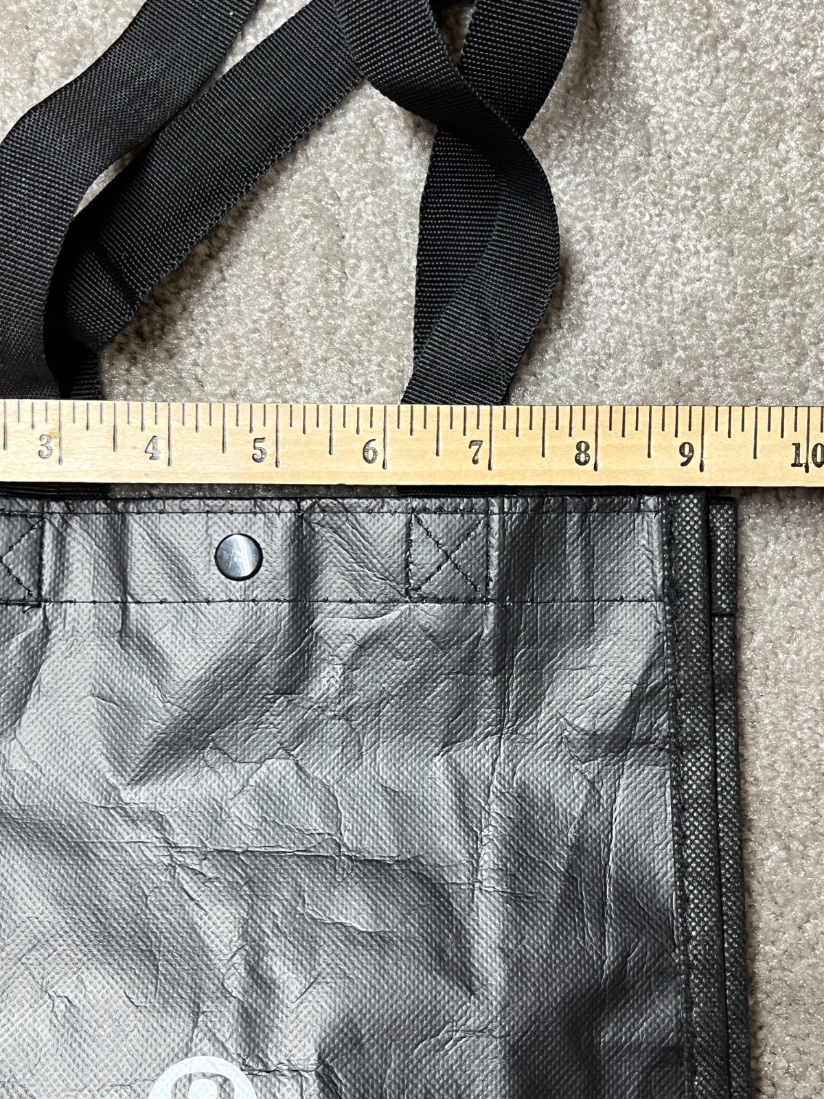 Lululemon Reusable Shopping Tote Bag 11x9x4 Black and White