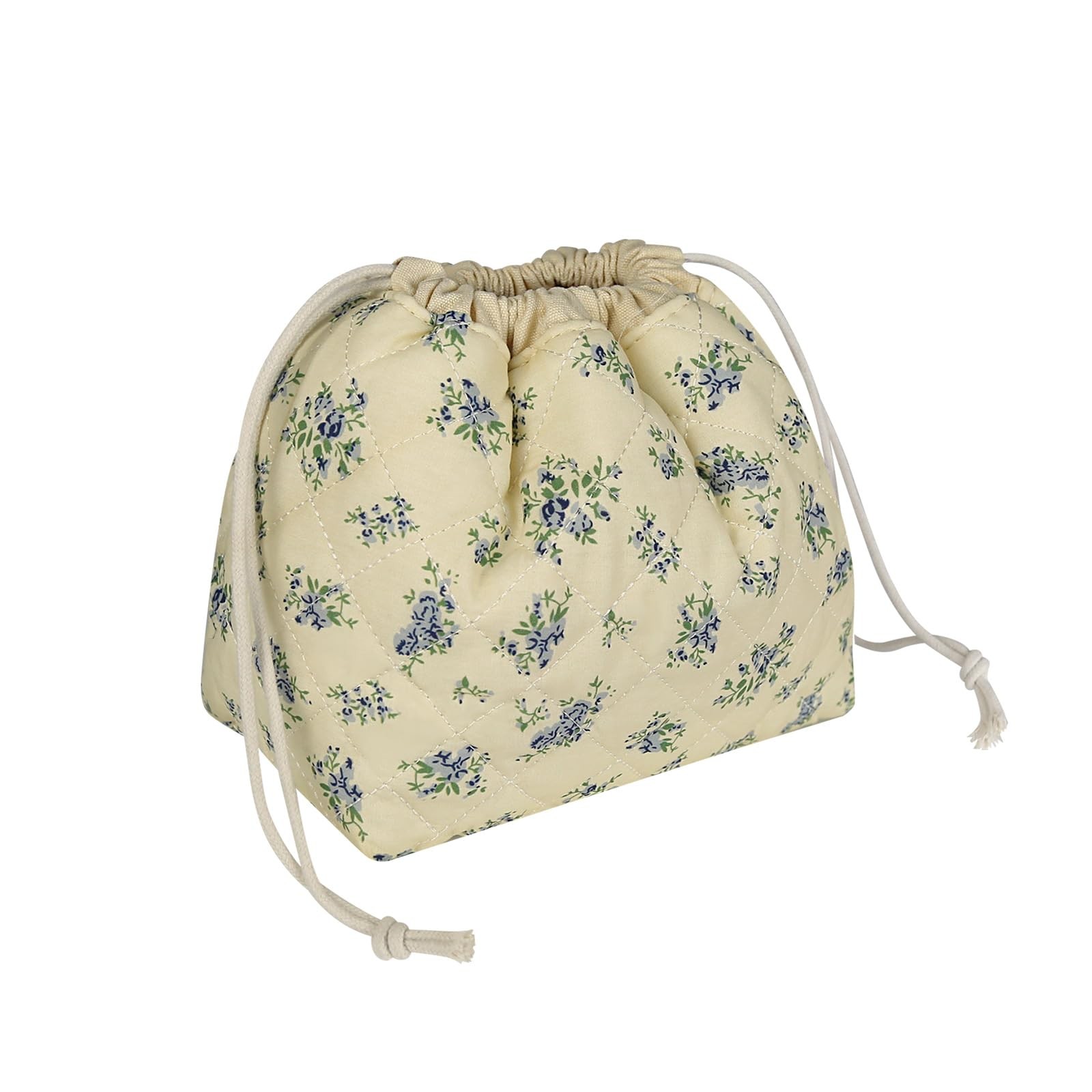 Gosect Large Makeup Bag, Cute Drawstring Cosmetic Bag S(6.6*4.7*4.4), Blue