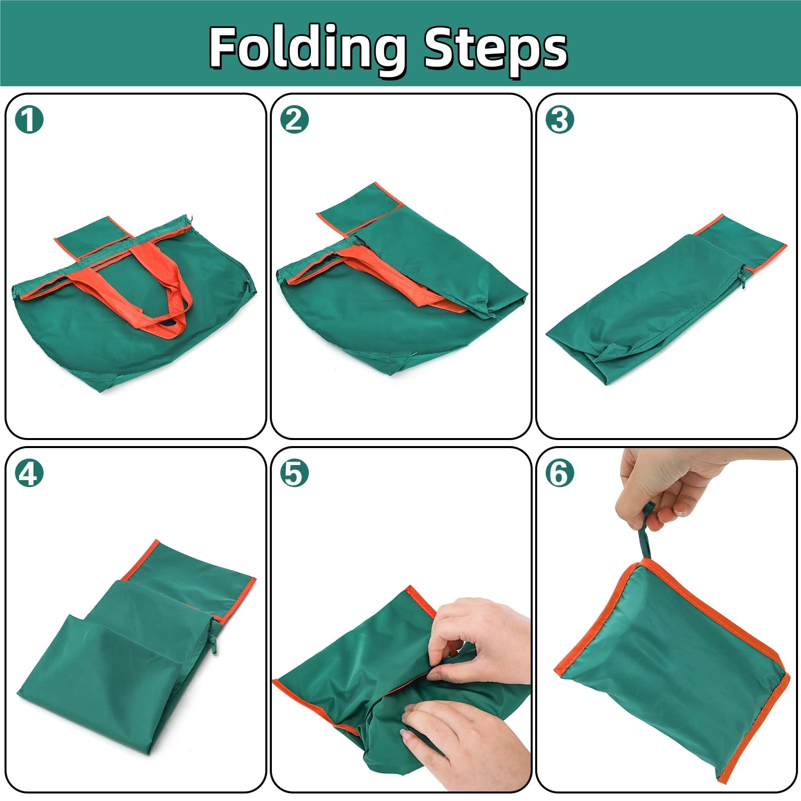 4 Pack Reusable Shopping Bags, Foldable Grocery Bags with Handles, Large Ligh…