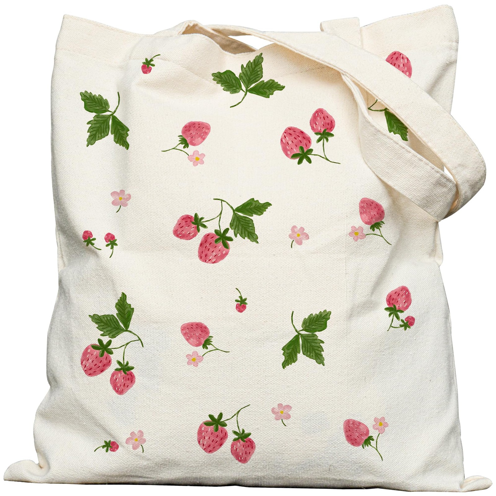 Stylish Tote Bag for , Cat Print Canvas Bag, Wide Strap, White