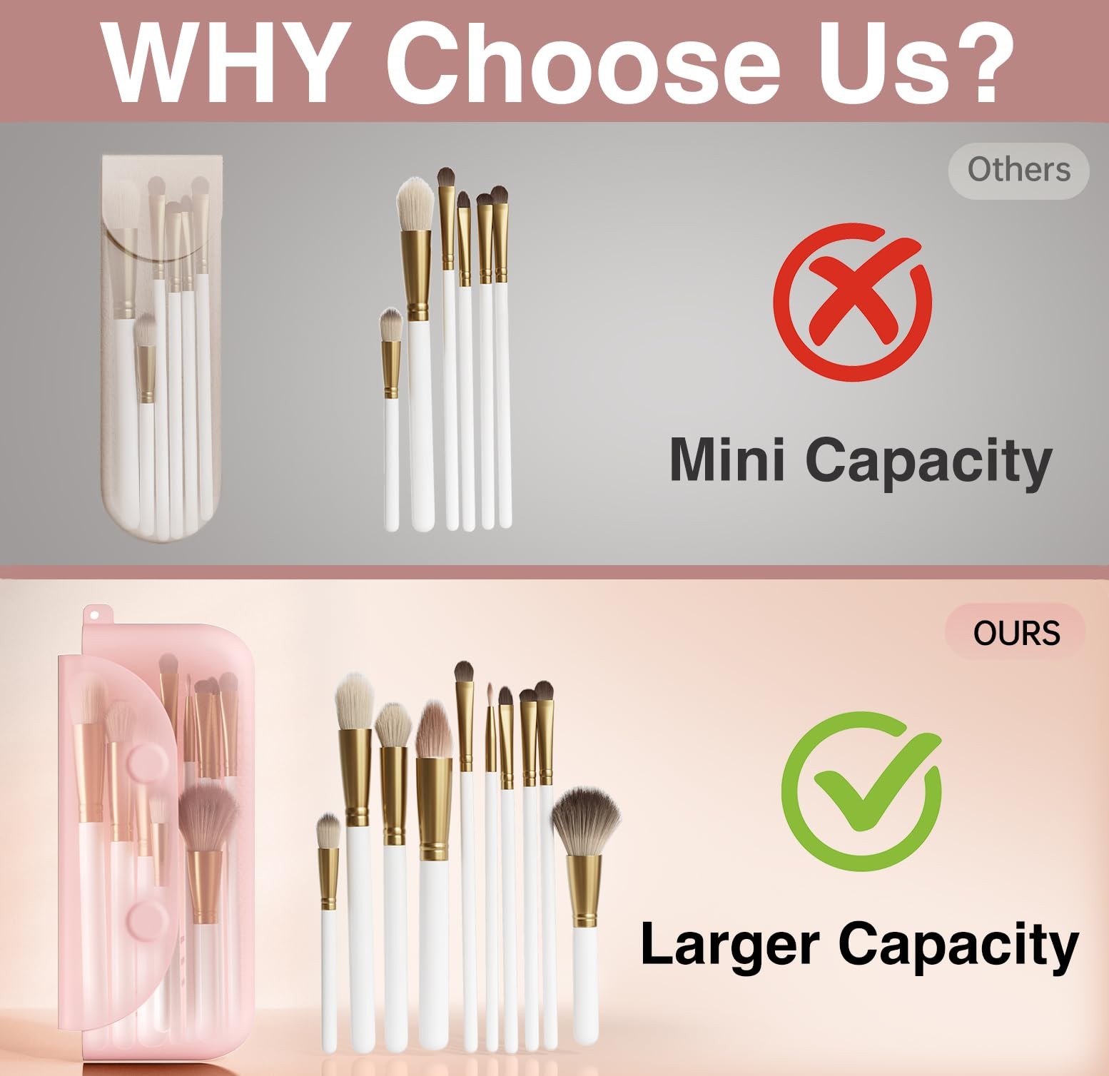 COOL-ANGLE Silicone Makeup Brush Holder And Beauty Sponge Case, D01:Khaki