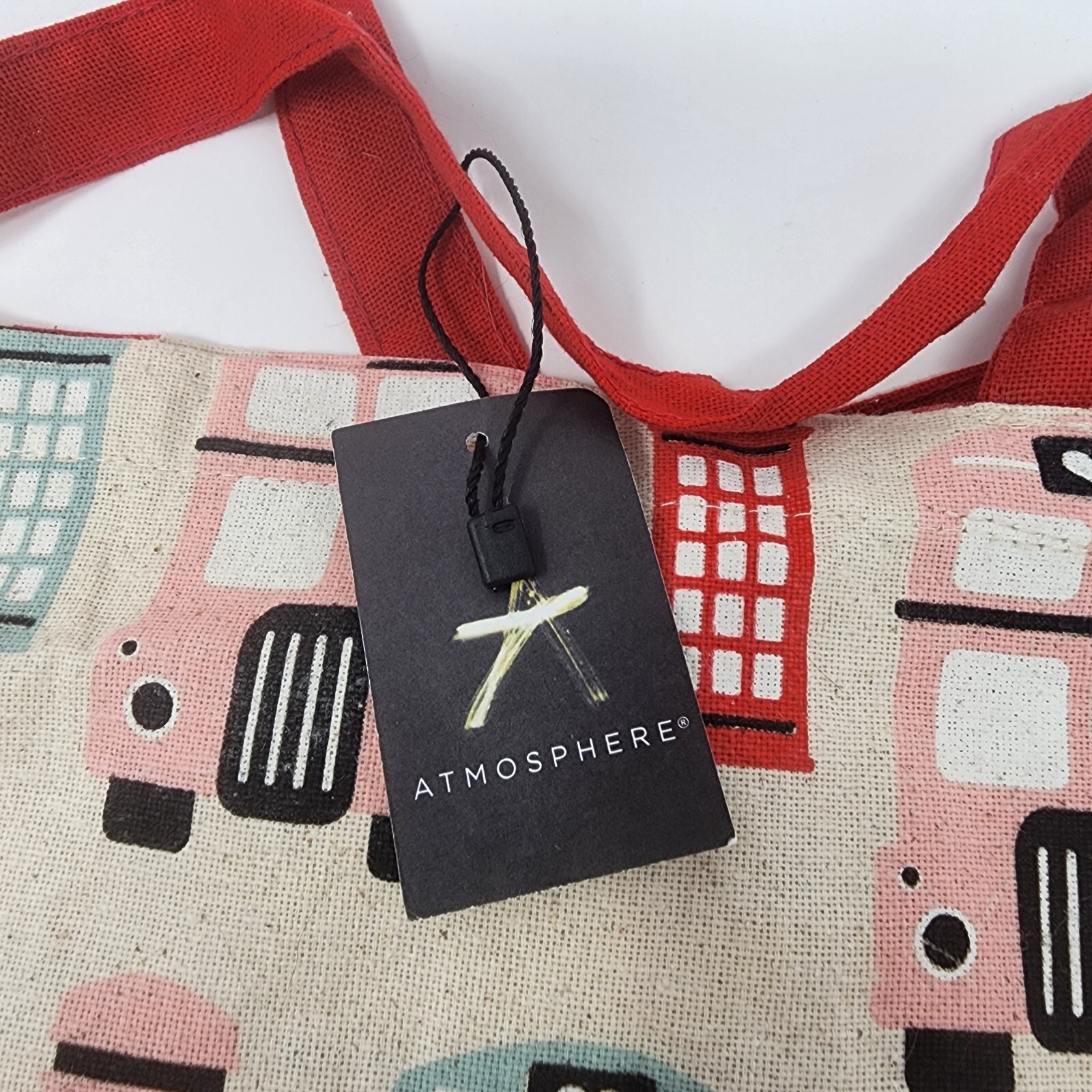 Primark London Tote Bag Big Red Bus Phone Booth Atmosphere Cloth Shopper Pink