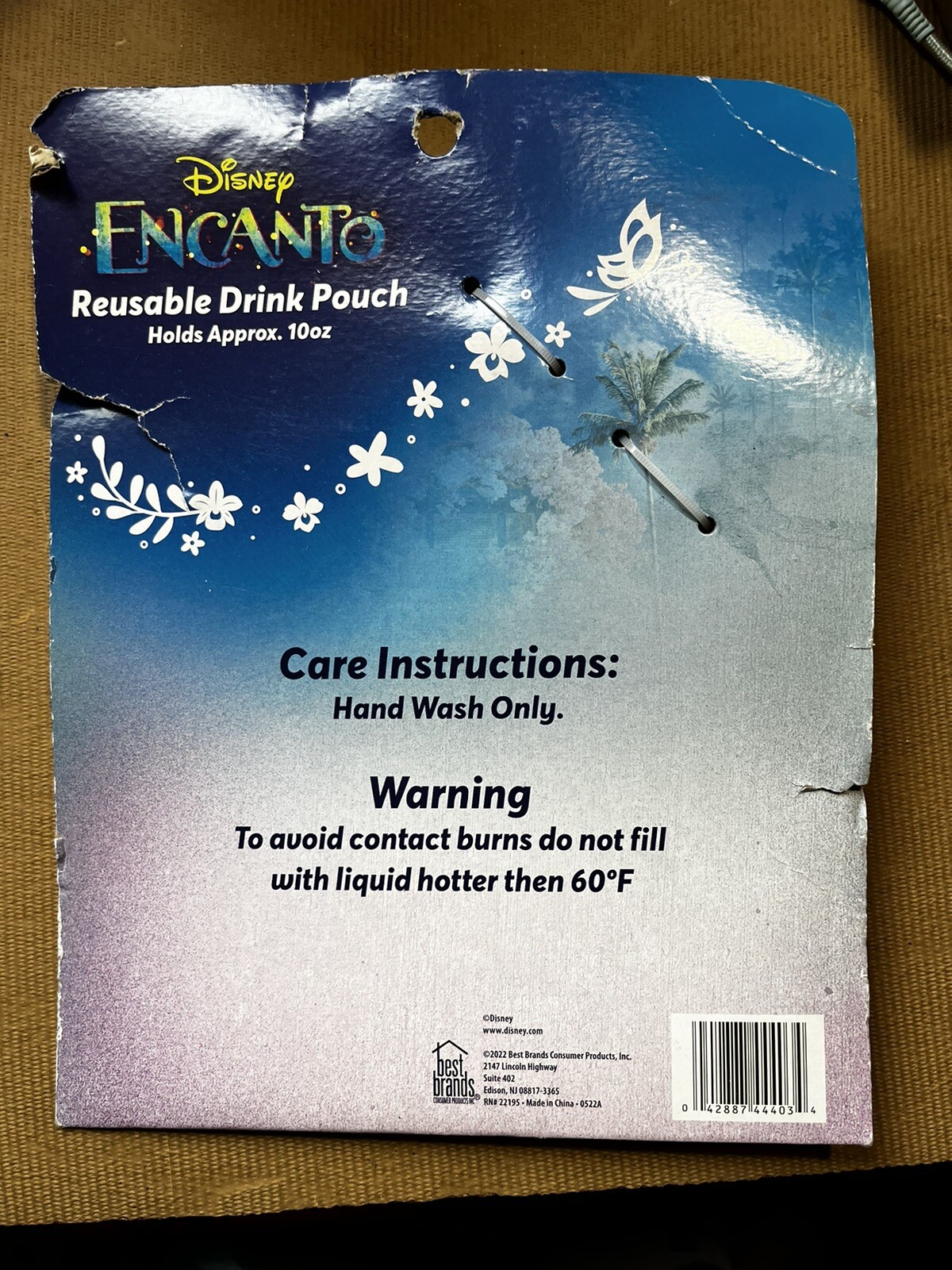 Disney Encanto Reusable Drink Pouches 2-Pack Purple Pink & 1 Reusable Bag