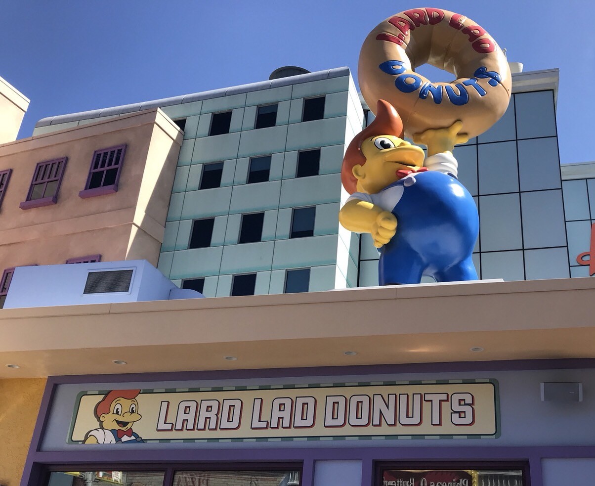 Universal Studios The Simpsons Lard Lad Donuts World Famous Reusesable Tote Bag*