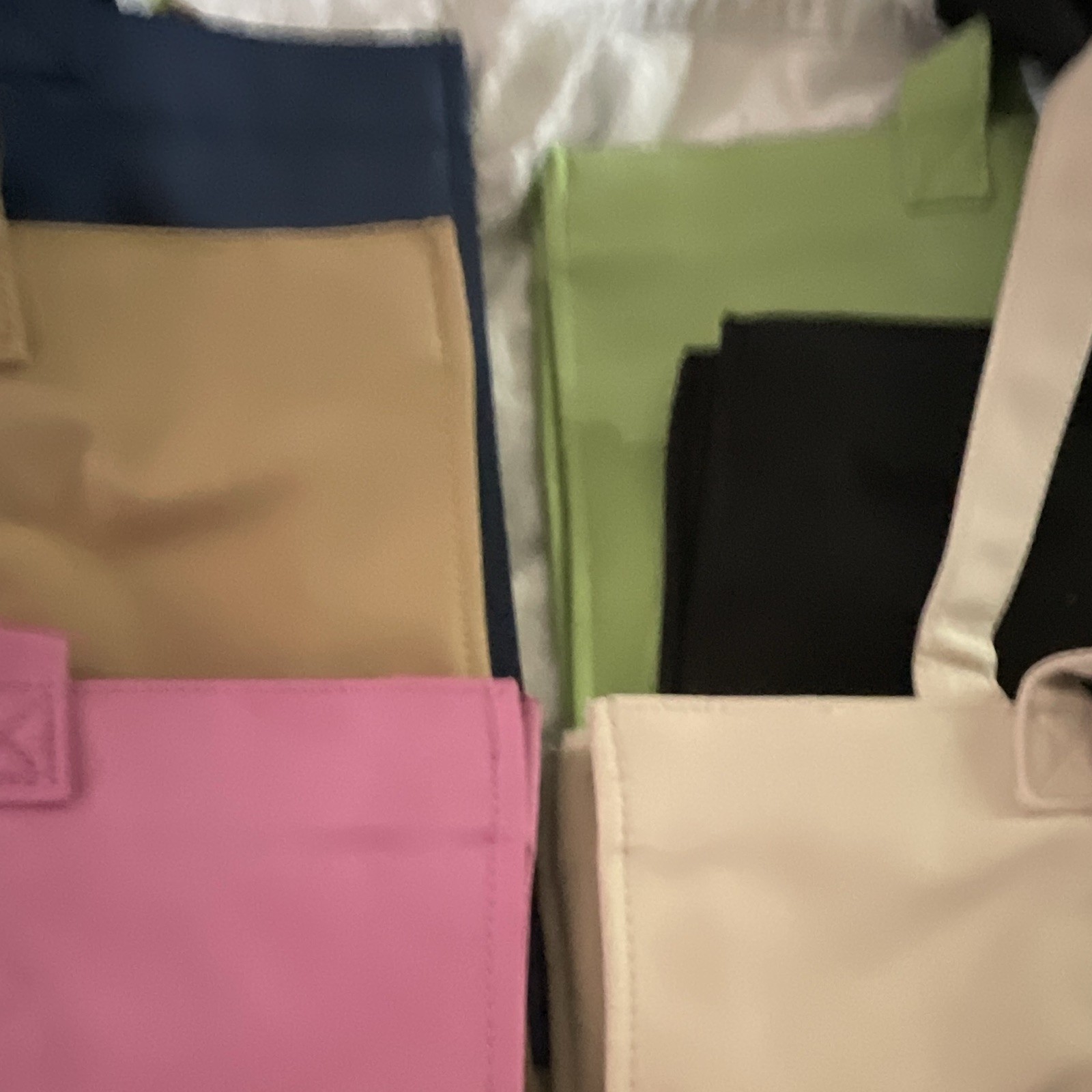 Purse n-make-it! Tote Bag Multicolor Solid with Zipper Pocket 16×12 in