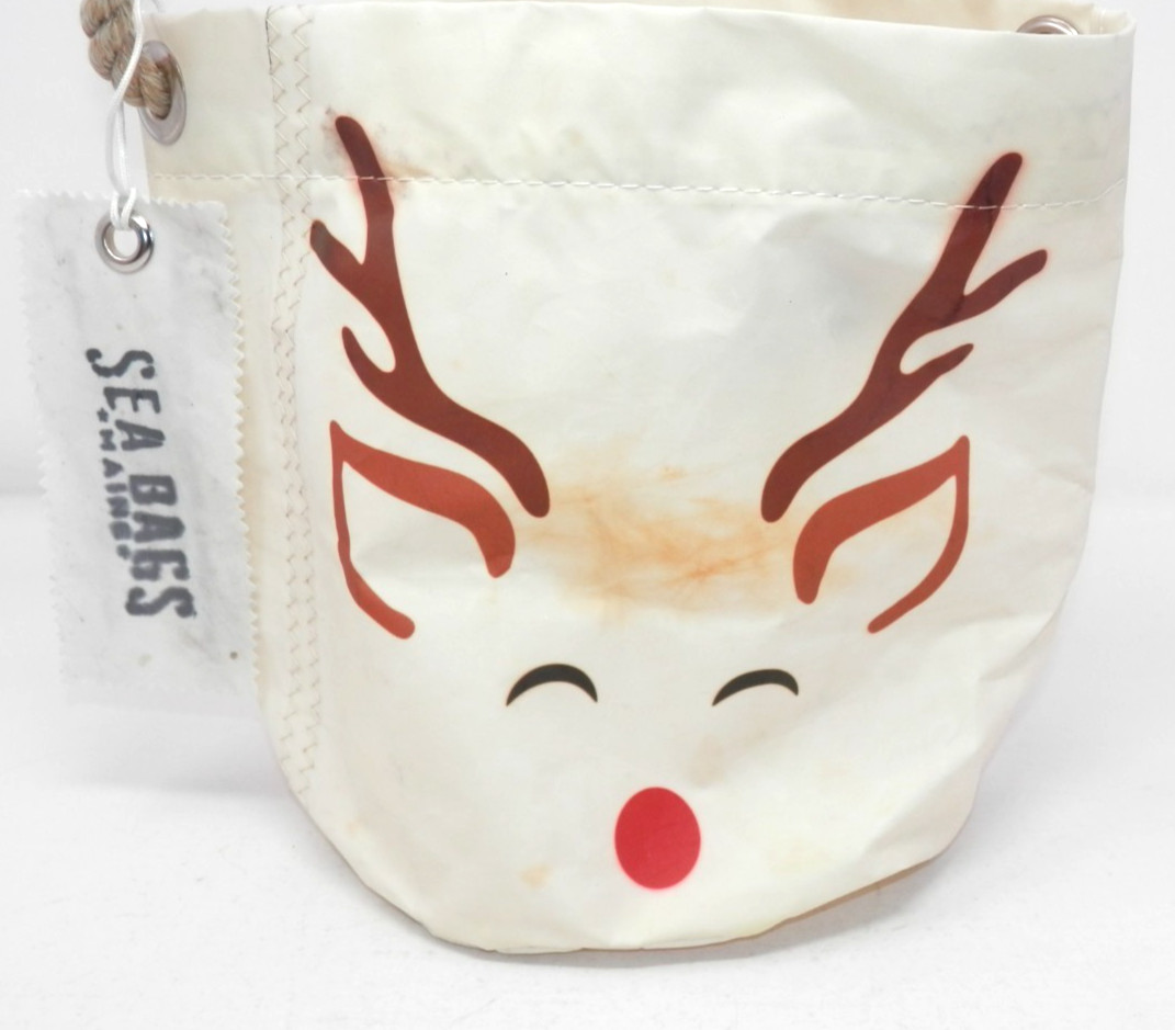 Sea Bags Maine Reindeer Theme Tote Bag Made from Recycled Sailcloth Upcycle NWT