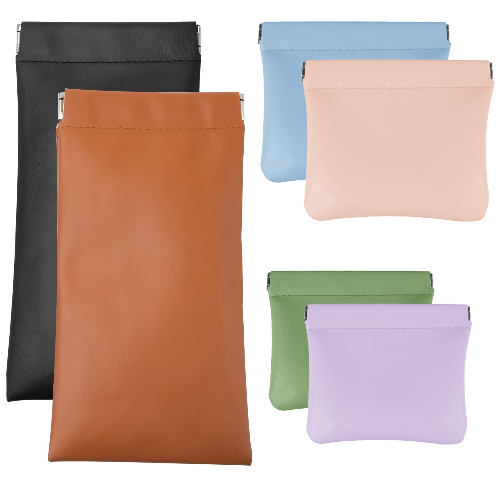 6 PCS Pocket Cosmetic Bag, Small Makeup Bag for Women 6 color 3 size