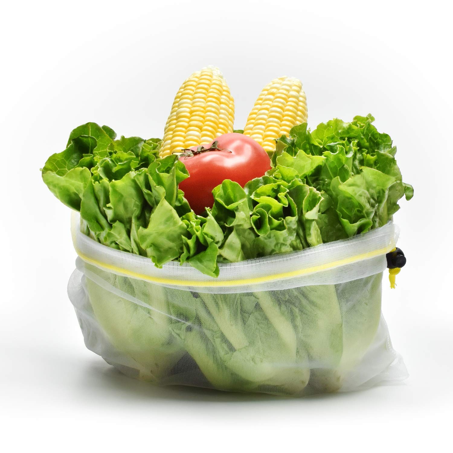 24 Pack See Through Reusable Produce Bags Small Medium Large Set
