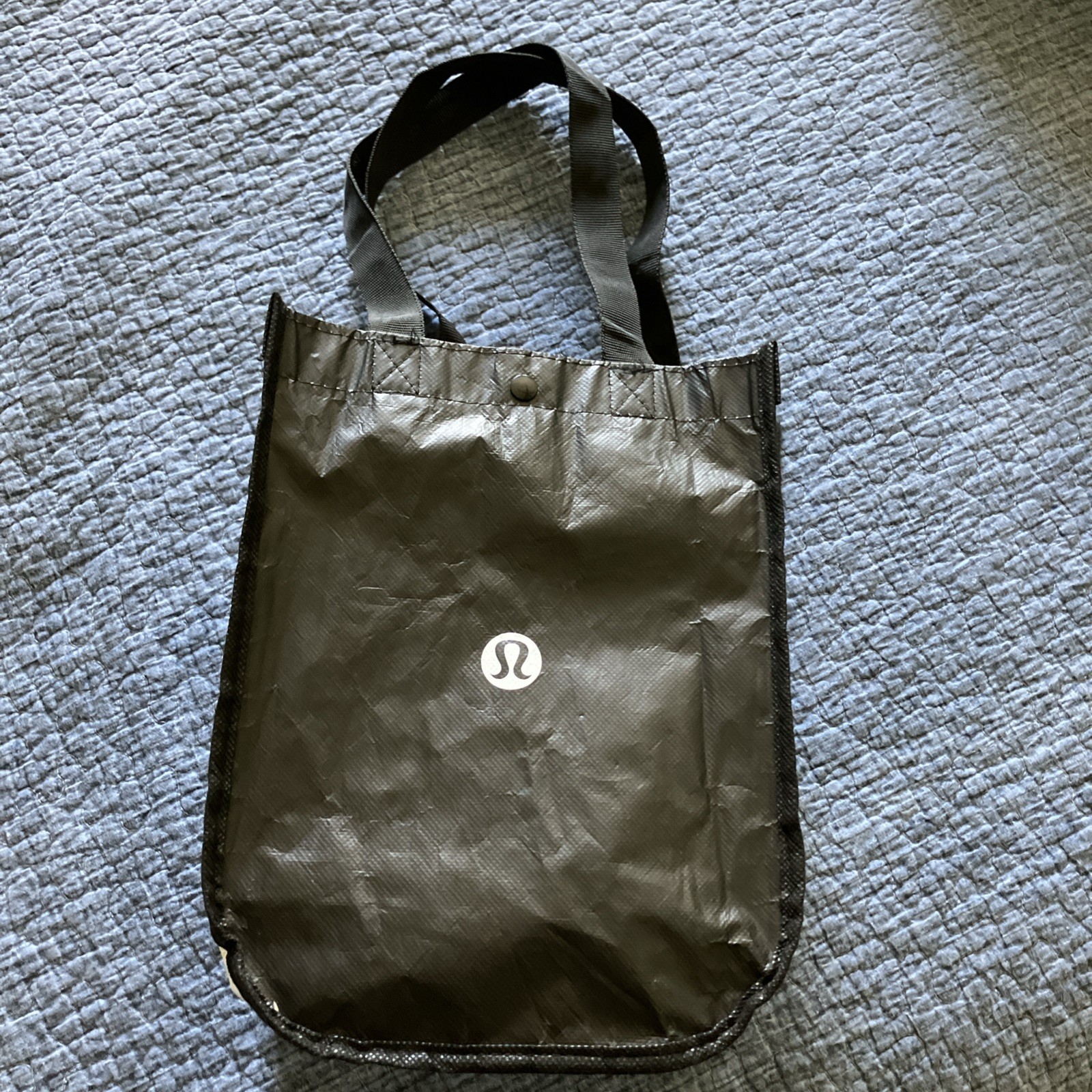 Lululemon Reusable Shopping Tote Bag Black And White 11”x9”x4” Clean!