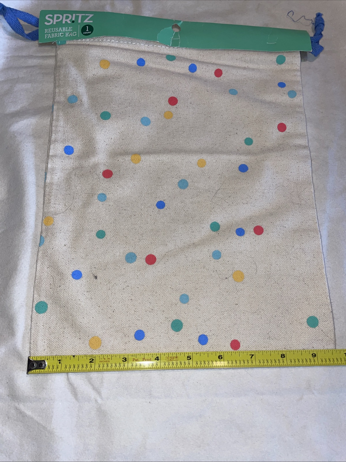 Spritz Brand; Reusable Bag; Canvas material with drawstring; Polka dots, Kids