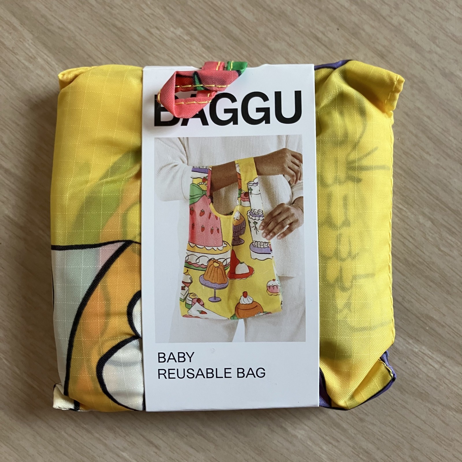 New Baby BAGGU Reusable Bag Shopping 2024 Bag Patisserie Yellow Quirky Cakes