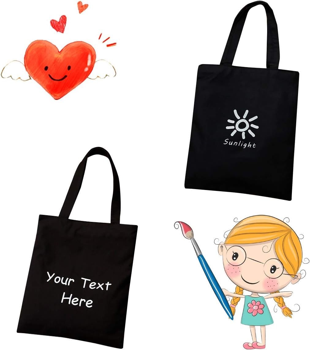 3 Pack Canvas Tote Bags,Heavy Duty Reusable Grocery Shopping Bag 12.2″x14.2″ …