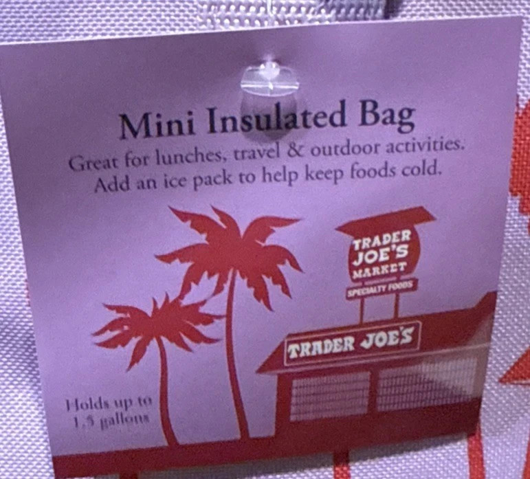 1 Trader Joe’s 2026 Mini Insulated Tote Bag-Lavender