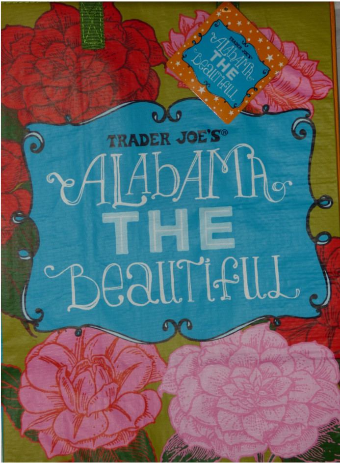 NWT Trader Joe’s Reusable Shopping Tote Bag Alabama The Beautiful (U15)