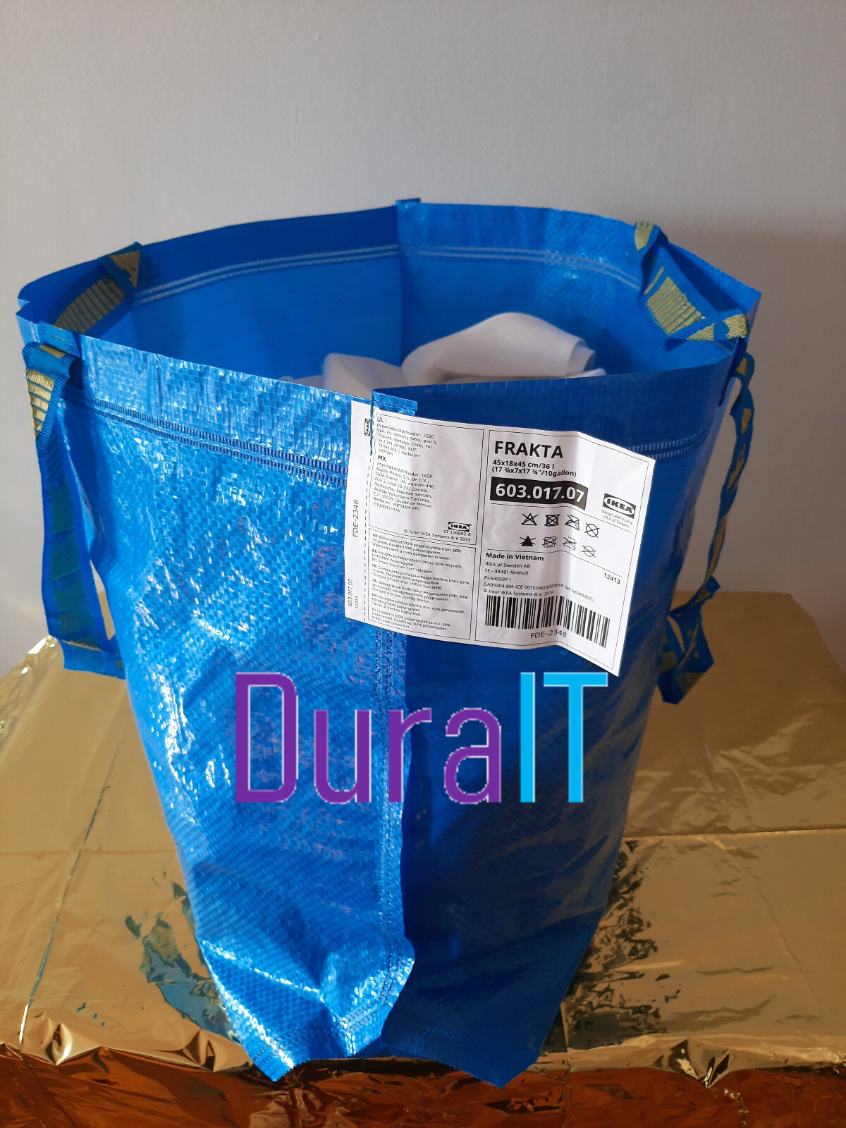 Medium 4 new strong ikea durable eco tote bag frakta grocery shopping laundry