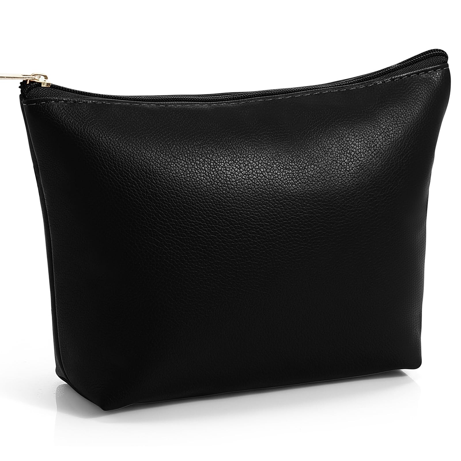 Kigeli PU Leather Makeup Bag for Women Gift 2.76 x 9.45 x 6.69 inches, Black
