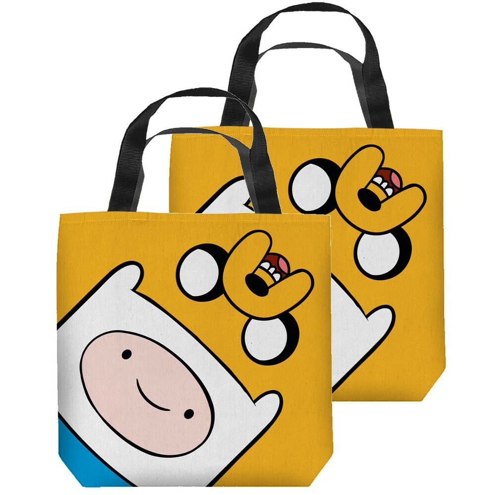 Adventure Time “Finn And Jake Heads” Tote Bag – 3 Sizes