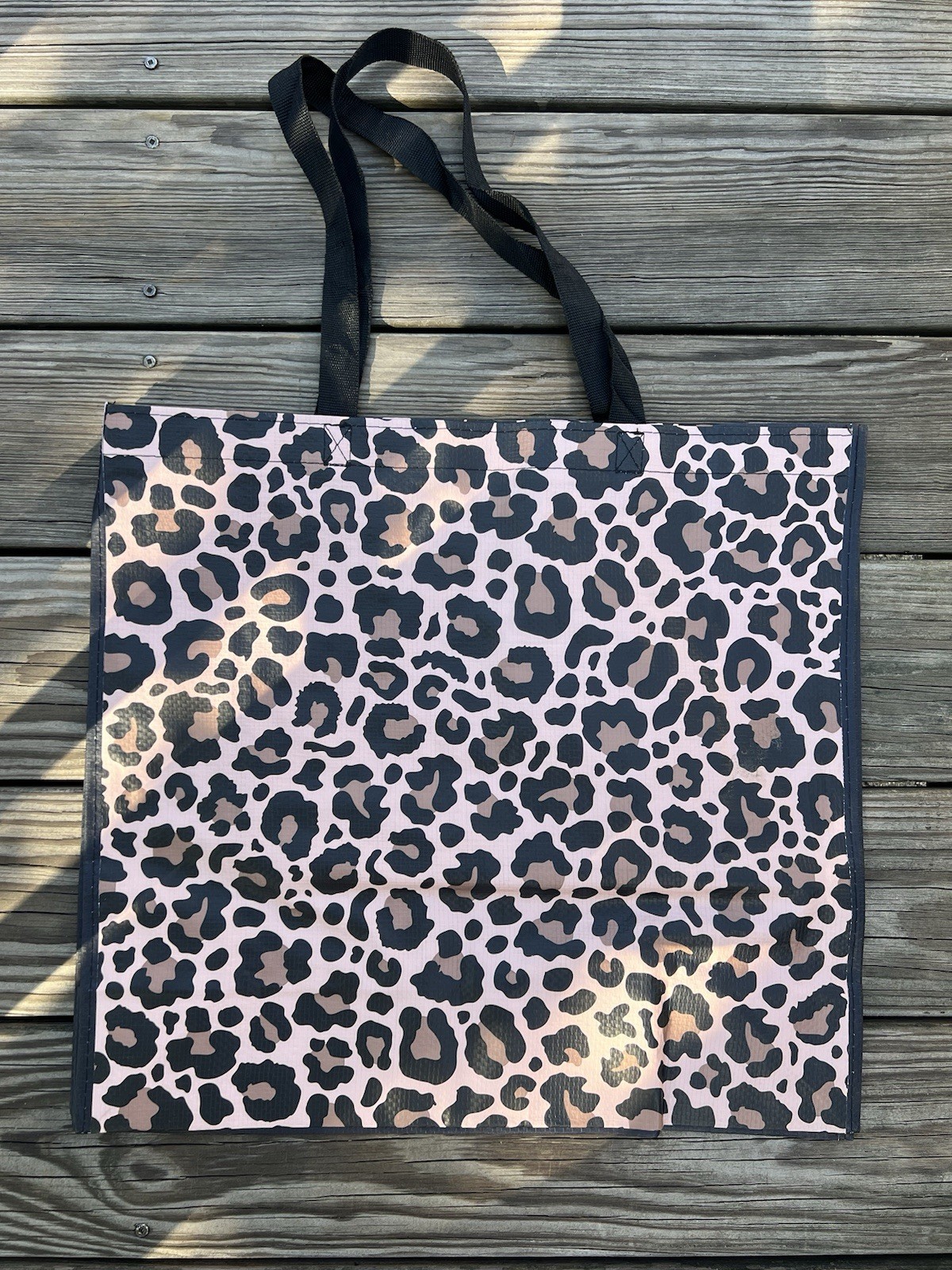 REUSABLE SHOPPING TRAVEL TOTE BAG CHEETAH PRINT ECO FRIENDLY BURLINGTON