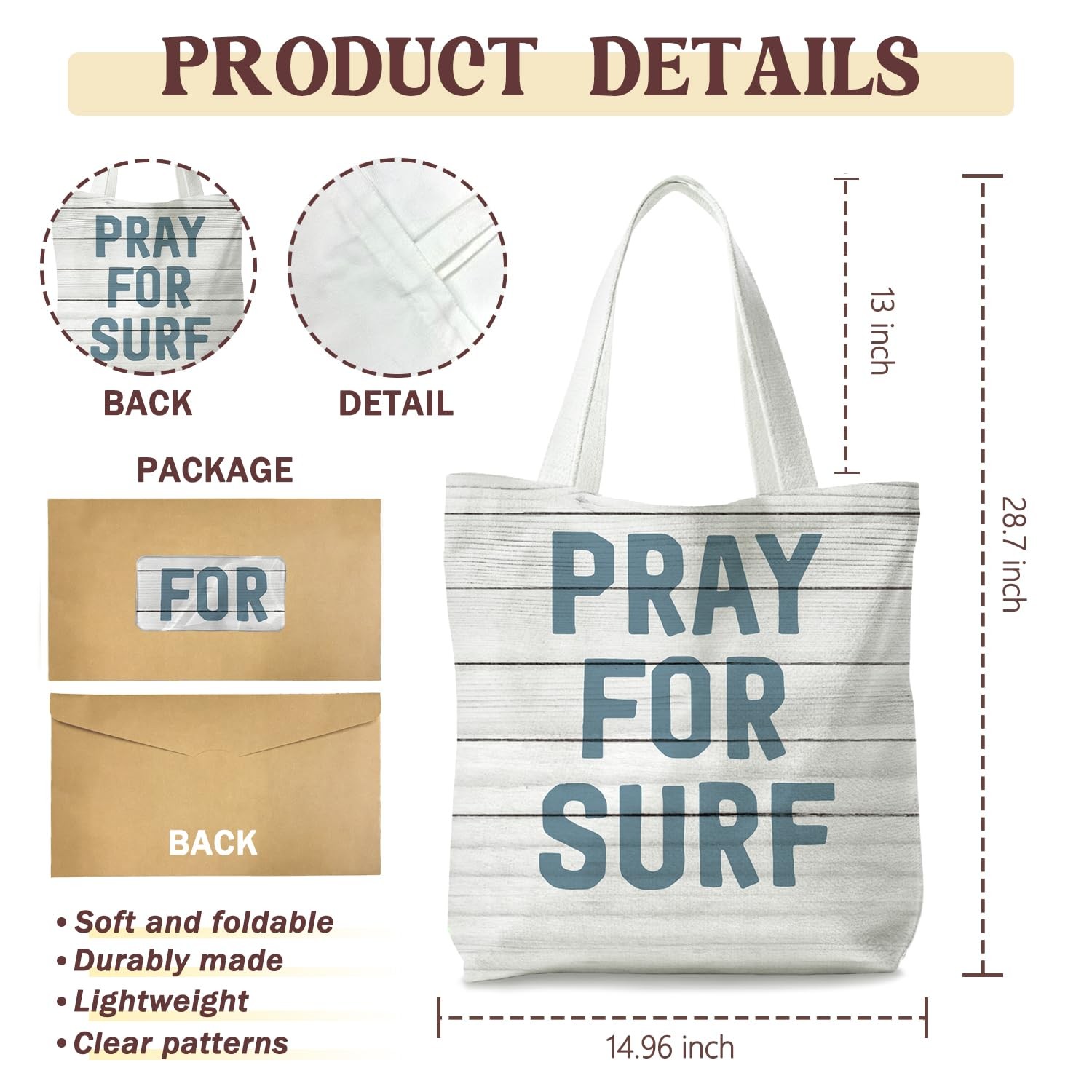 Beachy Blue Coastal Tote Bag, Gifts for , Tote Bags for , Reusable Shopping Bags